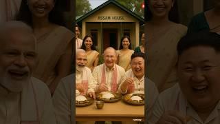 Modi, Putin & Kim Jong-un Bond Over Assamese Food  #shorts #short #shortvideo #shortsfeed #viral