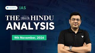 The Hindu Newspaper Analysis LIVE | 9th November | UPSC Current Affairs Today | Mukesh Jha