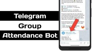 How To Use Telegram Group Attendance Bot