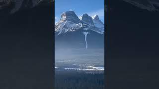 The three sisters in Canmore looking beautiful! #banff #canmore #lakelouise #nature #mountains