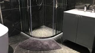 Round rugs for the quadrant sliding shower enclosure