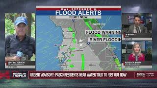 'GET TO HIGHER GROUND': Rising floodwaters prompt voluntary evacuations in Pasco County