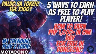 #1 PLAY TO EARN ? METACENE - POSSIBLE X100 TOKEN TOKEN LISTING -5 WAYS TO EARN FOR FREE-NO WIPE OUT!