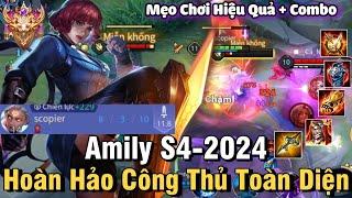 Amily S4-2024 Liên Quân Mobile | Cách Chơi Lên Đồ Phù Hiệu Bảng Ngọc Cho Amily S4 2024 Đi Top NTD LQ