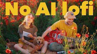 Human-Made Lo-Fi | Playful Pup in a Poppy Field, Music for Work & Study (No AI)