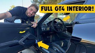 MY NORMAL CAYMAN S GETS GT4 OEM DOOR PANEL UPGRADES! + NEW CUSTOM BELTS!