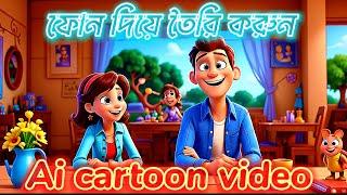 ফোন দিয়ে তৈরি করুন AI কার্টুন video | create AI cartoon video | Saif techno studio !! #aiediting