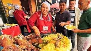 China Uyghur Street Food at Rual Xinjiang Bazaar in Karakax County【Alin Food Walk】