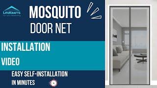 How to install magnetic mosquito door net | DIY | LifeKrafts magnetic mosquito screen