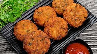 Crispy Potato Cutlet/  Evening Snacks Recipe/ Aloo Cutlet