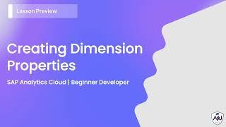 Creating Dimension Properties in SAP Analytics Cloud