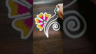 beautiful beginners rangoli #easy #rangoli #short #rangolidesigns #shorstvideo