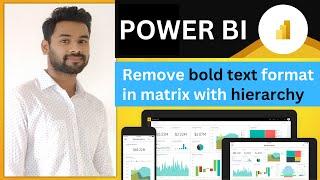 Remove format bold text in matrix with stepped layout - POWER BI