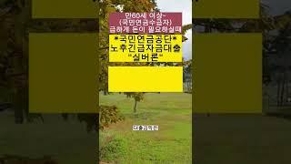 만60세이상~"노후긴급자금대출"#shorts