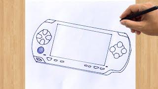 How to Draw PSP Drawing Easy | Portable PlayStation