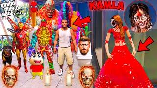 Franklin and Shinchan Playing Chupan Chupai With Kamla Indian Ghost | GTA 5 AVENGERS