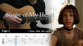 Shape of My Heart - Sting - Fingerstyle Guitar TAB Chords Easy