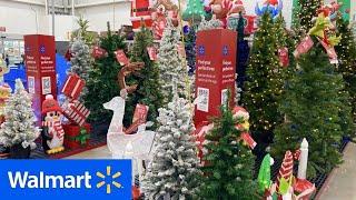 WALMART (3 DIFFERENT STORES) CHRISTMAS DECORATIONS TREES SHOP WITH ME SHOPPING STORE WALK THROUGH