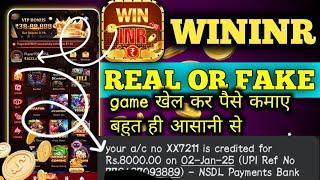 wininr game earn money real or fake withdrawal proof #eaenmoneyonline