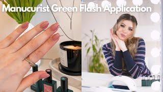 At Home Manicure Using Manucurist Green Flash Led Nail Polish