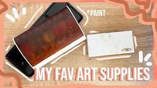 affordable art supplies im currently obsessed with + my old but gold art supplies   - art vlogmas 3