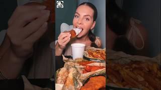 Lyss vs. Wingstop Crispy Tenders Garlic Parmesan,Mango Voodoo Fries#mukbang #trending #shorts #asmr