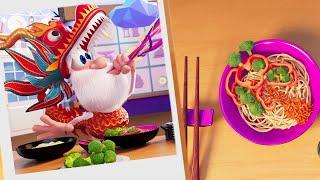 Booba ⭐ Chinese Noodles - Food Puzzle  New Episodes  Moolt Kids Toons Happy Bear