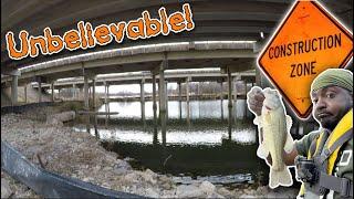 Fishing Under an Urban Highway Construction Zone | BassSniperScooter