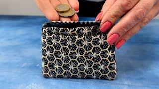  10 MINUTE WALLET MADE FROM A SQUARE OF FABRIC