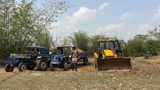 Jcb 3dx Backhoe Machine Mahindra Swaraj New Eicher Sonalika Tractor Over LoadingTrolley Truck video