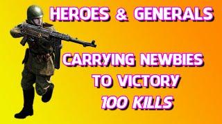 Heroes & Generals | 100 kills gameplay ft. MP40