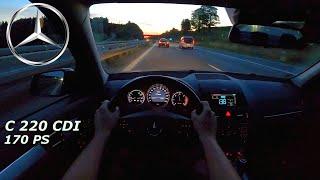 2010 MERCEDES BENZ C 220 CDI W204 170 PS NIGHT POV DRIVE AND TOPSPEED A3 PASSAU (60 FPS) (GPS) ASMR