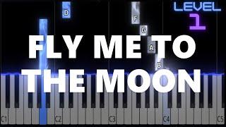 Fly Me To The Moon - Frank Sinatra - EASY Piano Tutorial