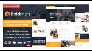 Boldman - Handyman Renovation Services WordPress Theme | Themeforest Templates