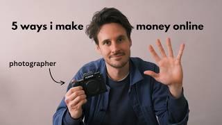 How i make money online as a photographer & small creator