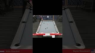 KICKSHOT ON THE 3 BY ALBIN OUSCHAN #shorts #billiards #nineball #9ballpool #highlights