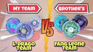 l drago team vs leon team metal beyblade fight | pocket toon