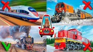 Trains for kids. Learn railway transport for children. Educational video for toddlers