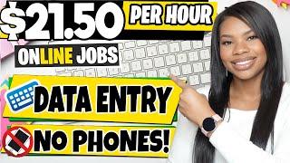 ‍️HURRY! $21.50 HOURLY NO PHONE ONLINE JOB! NO TALKING, JUST TYPING! | WORK FROM HOME JOBS 2025