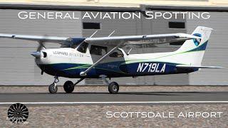 General Aviation at Scottsdale (4K) | Plane Spotting | [KSDL\SCF]