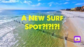 A new surf spot?!?!?! Surfing Fort Walton Beach, Florida. Okaloosa Island pier. Destin. Gulf coast.