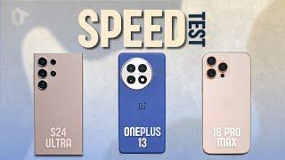 OnePlus 13 vs iPhone 16 Pro Max vs S24 Ultra SUPER Speed Test