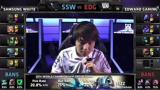Samsung White vs Edward Gaming | Game 2 Group A S4 LOL World Championship 2014 Day 4 | SSW vs EDG