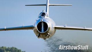 MiG-17 In Your Face!! LOW Flybys from the Pyro Field - EAA AirVenture Oshkosh 2023