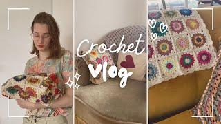 Vlog crochet : on crochète ensemble ma couverture en Sunburst Granny Square