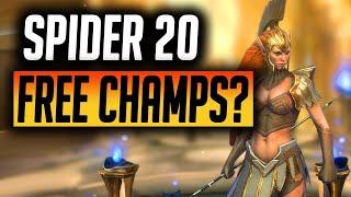 Spider 20 with FREE CHAMPIONS! | Raid: Shadow Legends