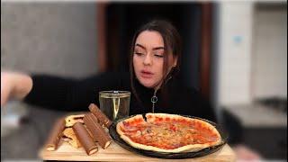 MUKBANG/ пицца , отвечаю на вопросы️