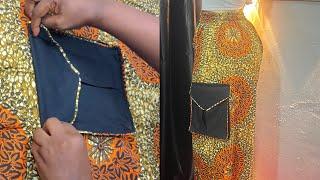 DIY Cargo Pocket with Ankara Taping | Easy Sewing Tutorial for Stylish Pockets