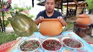 ตะพาบน้ำกับ 2 เมนูเด็ดแบบลาวๆเลือดแปลงปลาฝาอบหม้อดินໄປລອງເຮັດກັນເບີງເດີ້ທຸກຄົນແຊบ( คลิปเก่าเล่าใหม่)