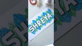 Name Calligraphy Ideas #leafart #namelettering #calligraphy #ytshorts